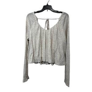 WE THE FREE Bondi Cropped Thermal in Oatmeal Heather Size Large